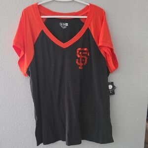 New Era Black and Orange T-Shirt